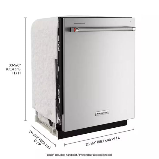 44 dBA Dishwasher in PrintShield™ Finish with 360° Max Jets™ Third Rack
